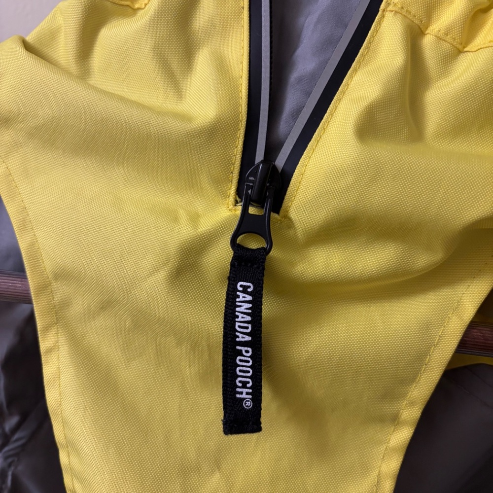 Canada Pooch Grow with Me Yellow Rain Coat - Picture 6 of 9